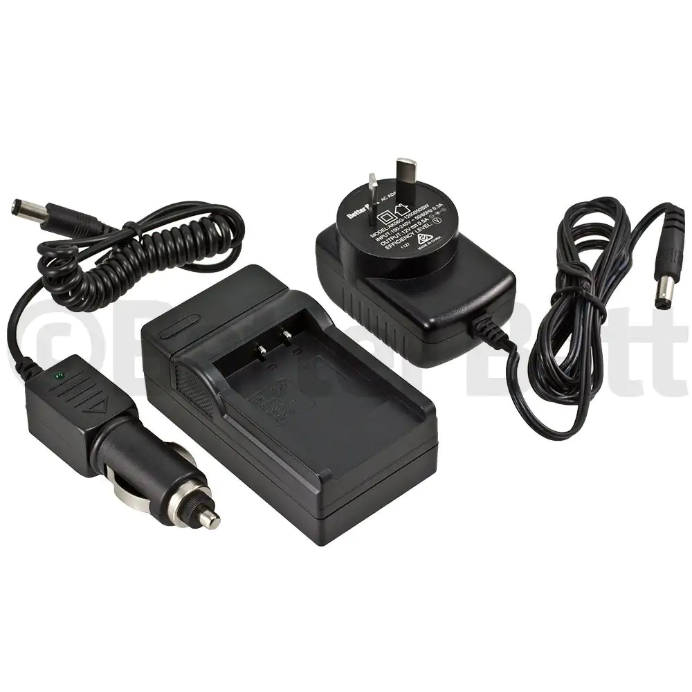 Pentax D-LI22 Charger Replacement (Wall + Car Cord)