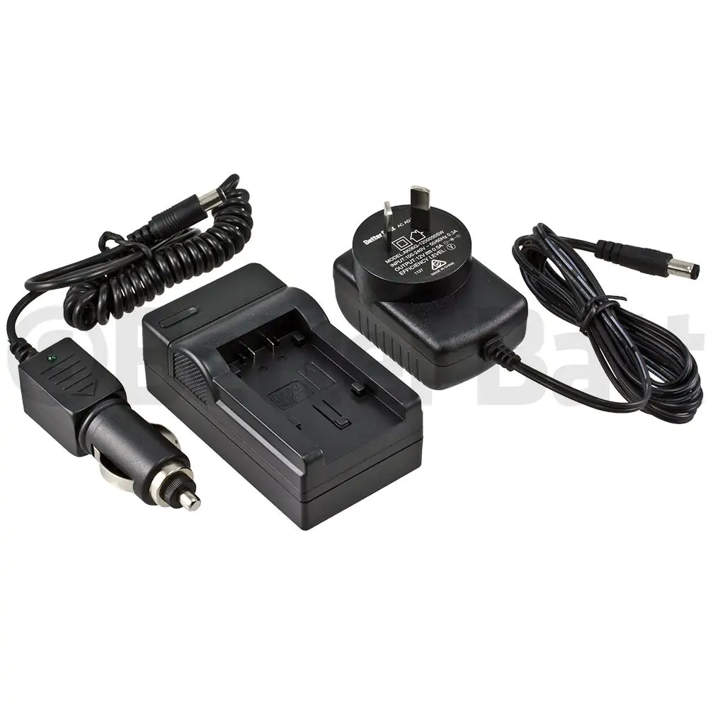 Panasonic VW-VBK180-K Charger Replacement (Wall + Car Cord)
